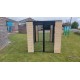 Freestanding Catio enclosure 6ft x 9ft x 6ft tall With Black 16g wire mesh & Tongue and groove boarded corners 